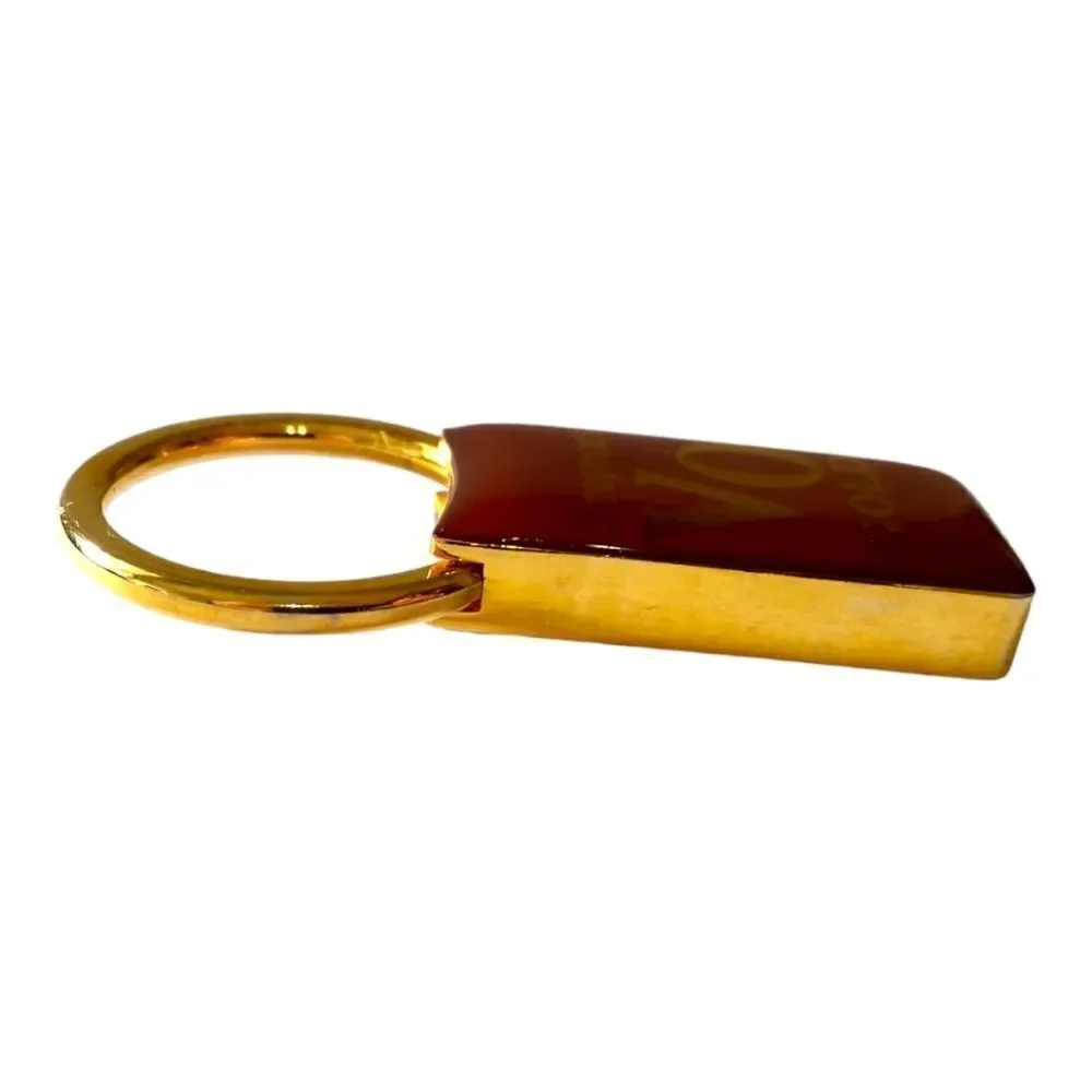 Seagrams Vo Gold Keychain Key Ring Key Fob Keeper Vtg‎ Enameled Gold Tone Promo.